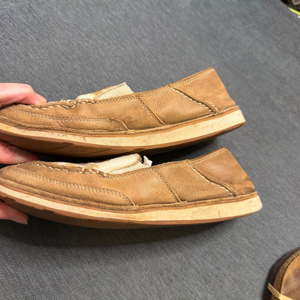 Ariat Cruiser Tan Leather Slip On Loafers Womens 10B 10044532 Casual Shoes